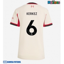 Camisa de Futebol Liverpool Milos Kerkez #6 Equipamento Secundário Mulheres 2025-26 Manga Curta